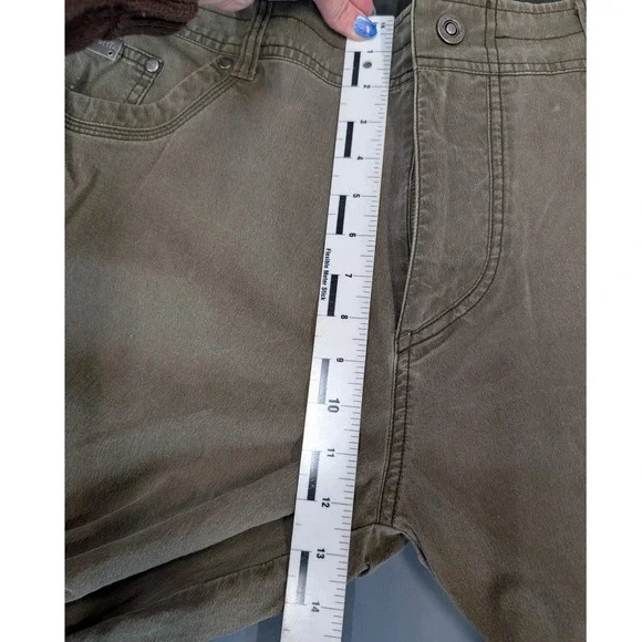 Kuhl Revolvr Pants Men 40x32 Dark Khaki Brown & Green Vintage Patina Dye 5232 - Picture 13 of 16
